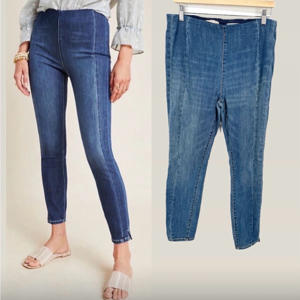 Pilcro & The Letterpress by Anthropologie Womens High Rise Denim Legging Size 32